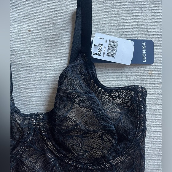 🆕Leonisa Lace Contour Shaping Lace Bodysuit with Underwire Fabric Cups Size S - Picture 7 of 14